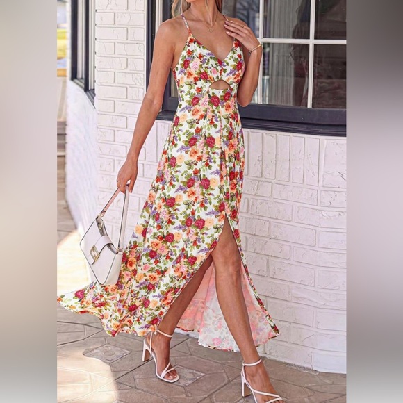 Boho floral print cami maxi dress - Picture 4 of 6